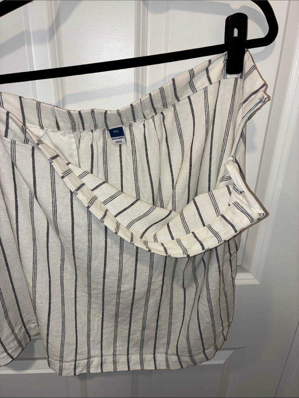 Old Navy Linen Striped Pull-On Casual Summer Skirt Size XXL - Picture 5 of 7